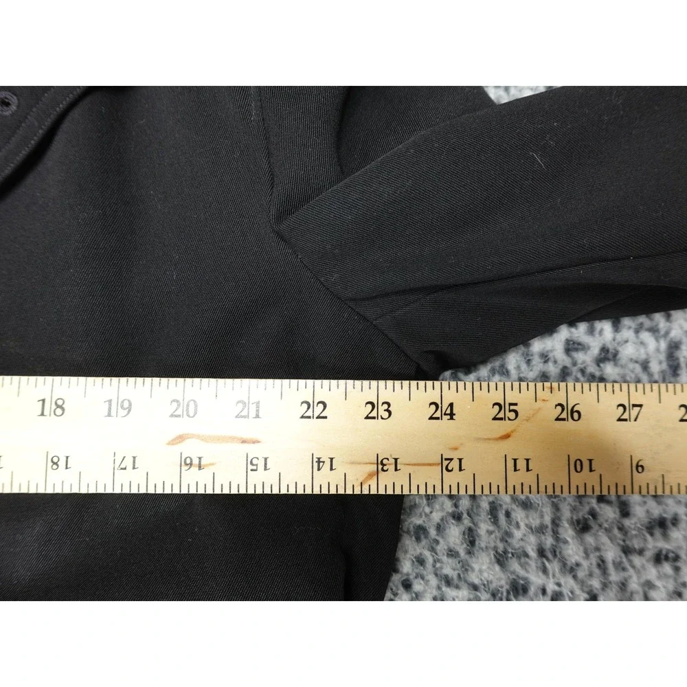 Naval Clothing Depot Trench Coat Mens 44 Long Black Vintage 100% Wool Belted